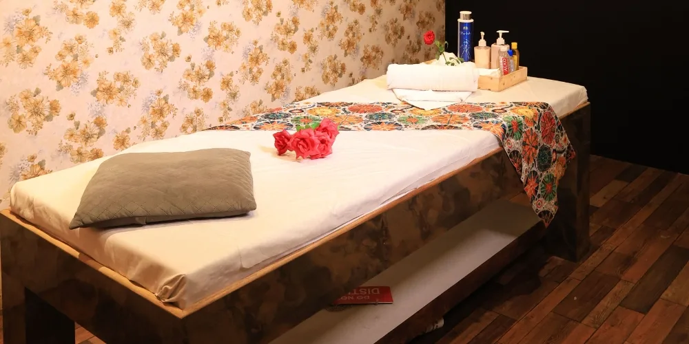 Cosy therapy room at Zeel Spa Powai